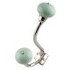 Sage Green Ceramic Silver Iron Hooks